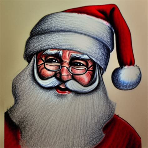 A Realistic Drawing of Santa · Creative Fabrica