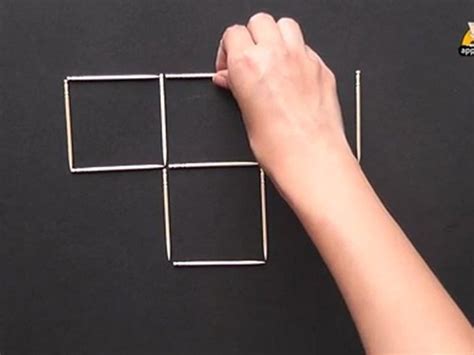 Toothpick Puzzle - Make 4 Squares from 3 - video Dailymotion