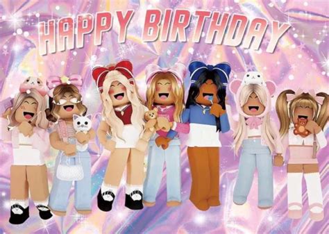 ROBLOX BACKDROP BANNER Happy Birthday Roblox Photo Background Props Decor £10.97 - PicClick UK