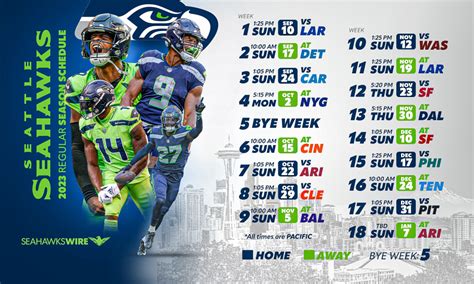 Seattle Seahawks 2023 schedule: Downloadable wallpaper