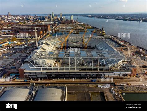 A general view of Everton FC's new stadium under construction at Everton Stadium at Bramley ...