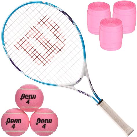 Wilson Serena Williams Junior Tennis Racquet, Pink Tennis Balls Can