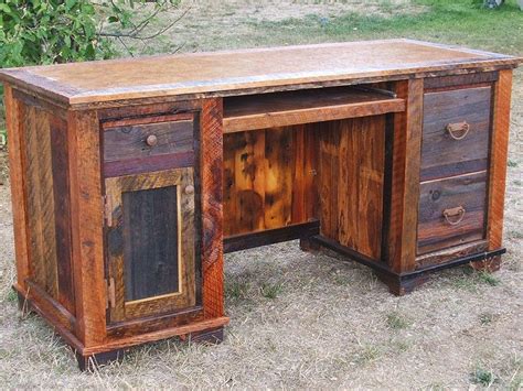 Country Roads Reclaimed Wood Computer Desk | Rustic computer desk, Rustic desk, Rustic pantry