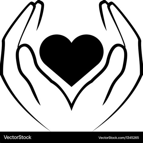 Hand Holding A Heart Vector