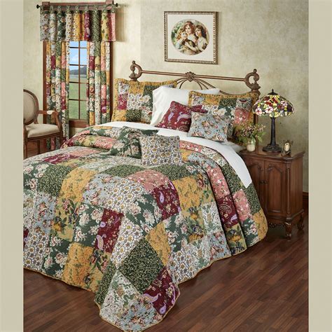 Antique Chic Patchwork Quilted Bedspread Set Bedding