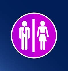Man Woman restroom sign icon button logo symbol Vector Image