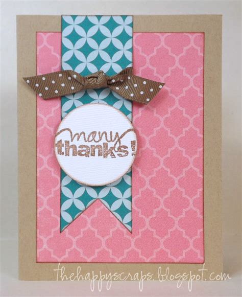 Easy Handmade Thank You Card - The Happy Scraps