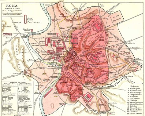 Rome city map, Rome map, Ancient rome map