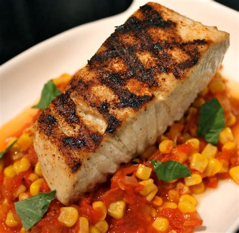 Have Her Over For Dinner: Grilled Amberjack over Chorizo Maque Choux