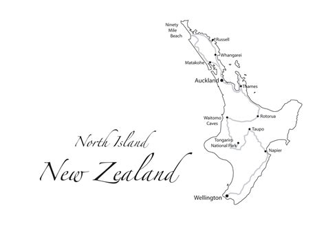 New Zealand North Island Map - a photo on Flickriver