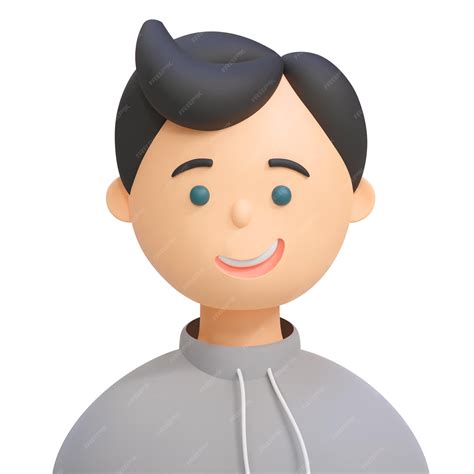 Premium Vector | Happy smiling young man avatar 3d portrait of a man cartoon character people ...