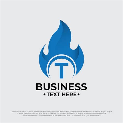 Premium Vector | Burning flame fire illustration with capital letter t design template fire ...