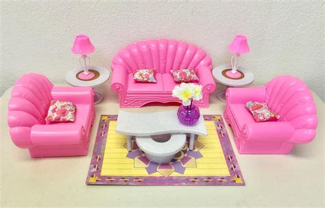 Buy Barbie Size Dollhouse Furniture- Living Room Set Online at Low ...