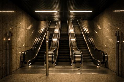 Premium Photo | Interior of illuminated subway station