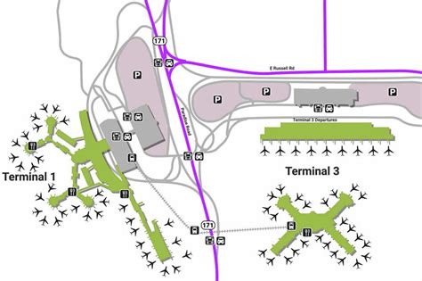 Terminal Las Vegas airport map | Harry Reid (Mccarran) gate