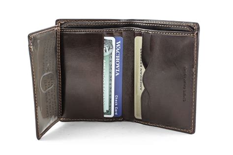 TONY PEROTTI MENS ITALIAN BULL LEATHER VERTICAL BIFOLD CREDIT CARD WALLET WITH ID WINDOW ...