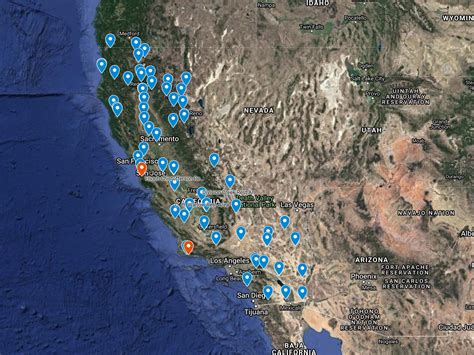 California Rest Area Map - Boondocker's Bible