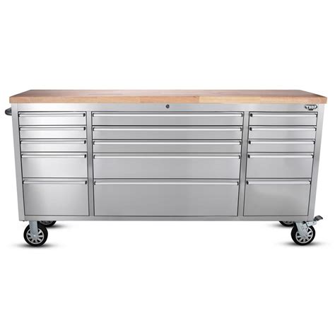 THOR 72 in. 15-Drawer Workbench, Stainless Steel-HTC7215W - The Home Depot