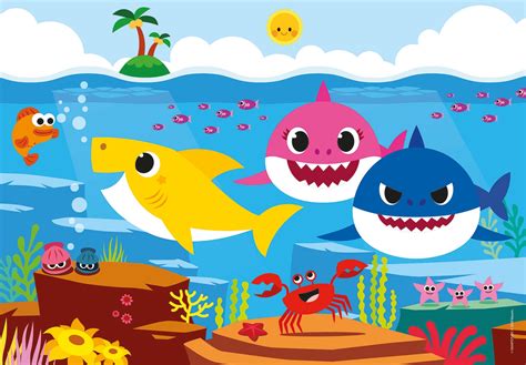 Baby Shark - 60 pcs - Happy Color Double Face - Clementoni