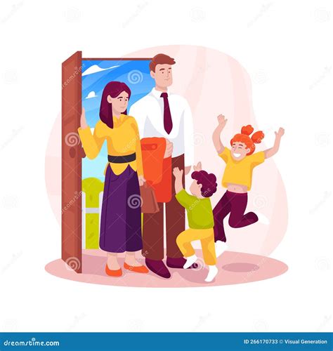 Tired Parents Isolated Cartoon Vector Illustration. Stock Vector ...