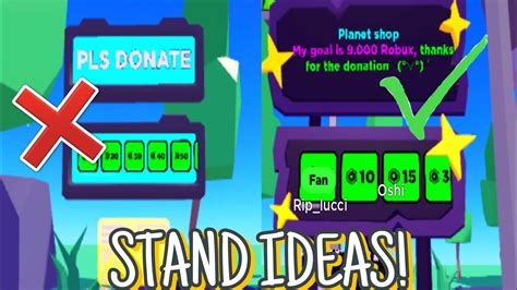 BEST STAND IDEAS IN PLS DONATE ROBLOX!! - YouTube