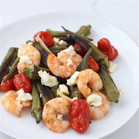 Roasted Shrimp, Okra & Tomatoes | Living Well Kitchen