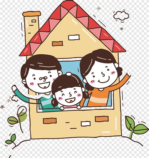 Cartoon Family House Clipart The Whole Big Family Is At Home | ubicaciondepersonas.cdmx.gob.mx