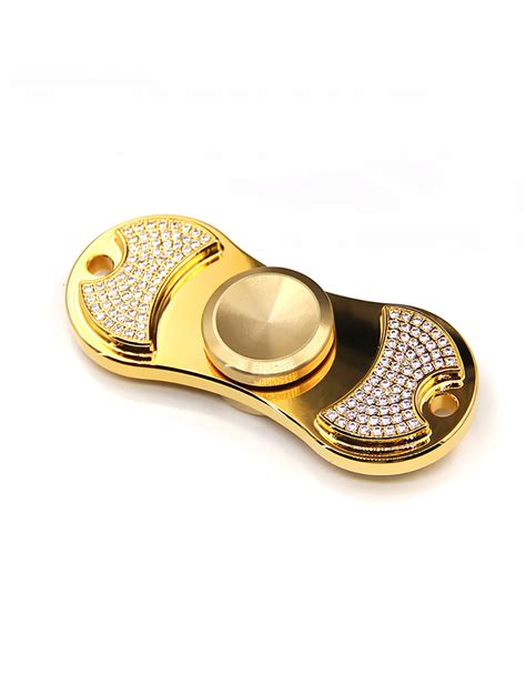 24kt gold plated fidget spinner with diamond