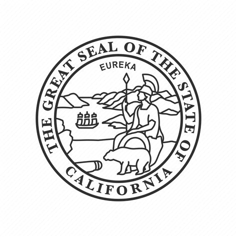 America, california, seal, state, state seal, state symbol, usa icon ...