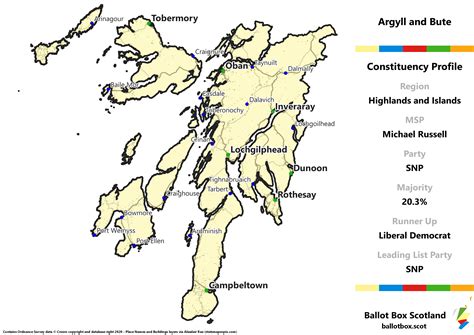 Highlands and Islands Region – Argyll and Bute Constituency Map ...