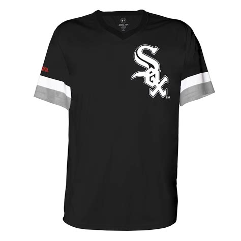 Chicago White Sox Black Sublimated V-Neck Jersey T-Shirt – Clark Street Sports