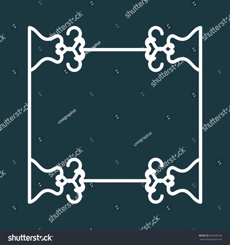 Vector Outline Text Template Stock Vector (Royalty Free) 603440738 ...