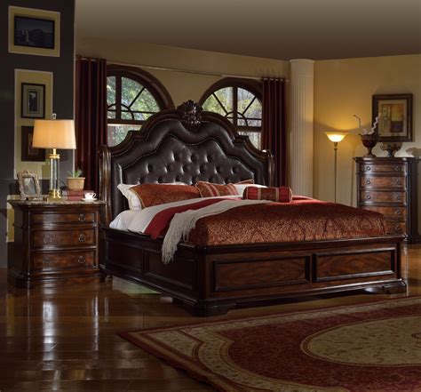 Mcferran RB6002 Tuscan Leather California King Size Bedroom set 3.pc ...