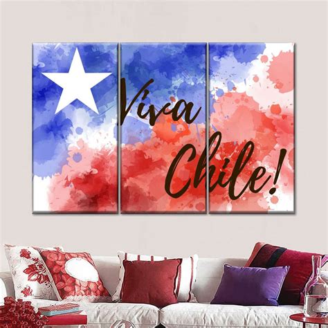 Viva Chile Flag Wall Art | Digital Art