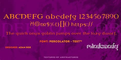 Percolator™ font - Fontspace.io