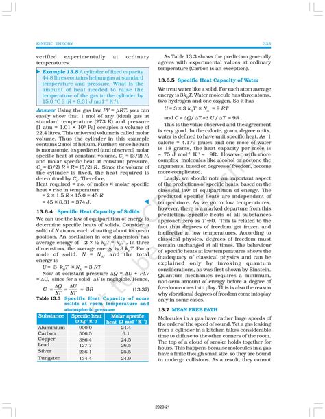 Kinetic Theory - NCERT Book of Class 11 Physics Part II