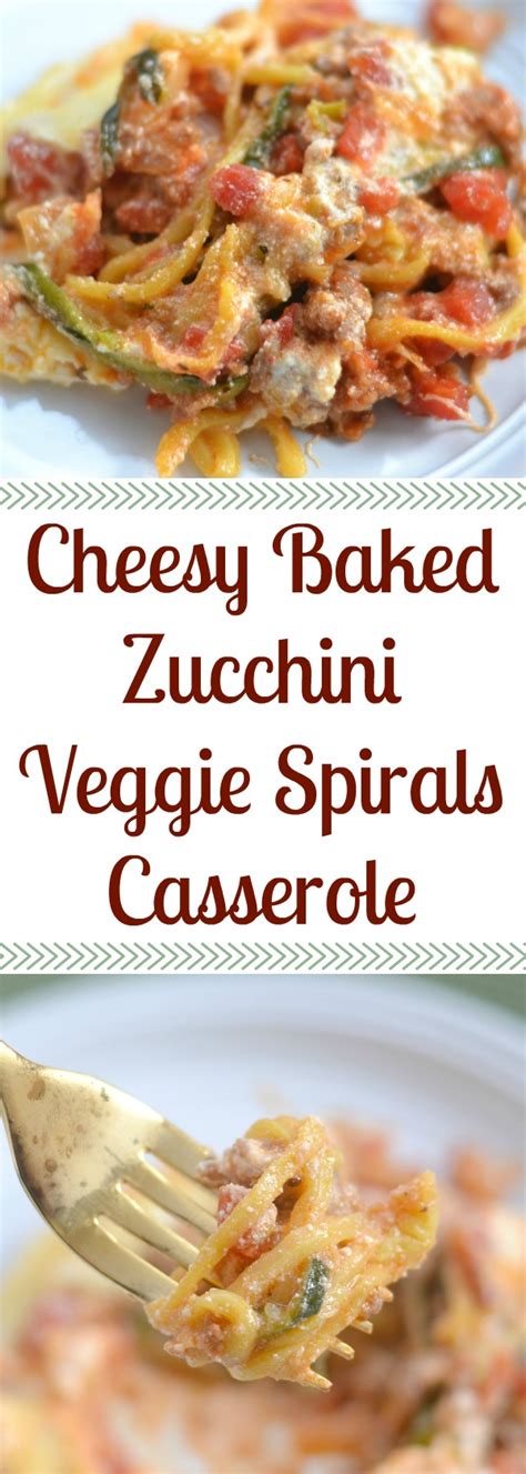 Cheesy Baked Zucchini Veggie Spirals Casserole - Building Our Story