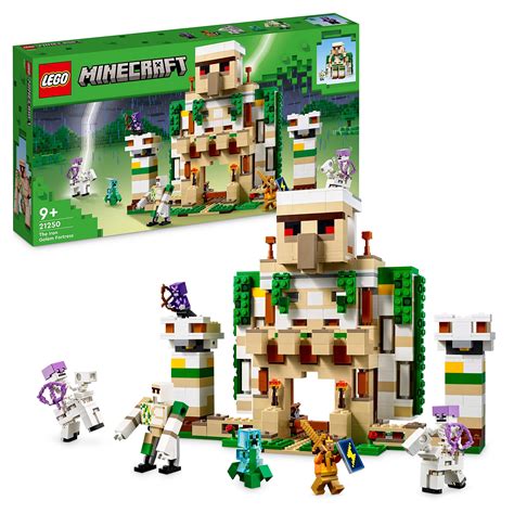 Buy LEGO 21250 Minecraft The Iron Golem Fortress, Buildable Castle Toy which Transforms into ...