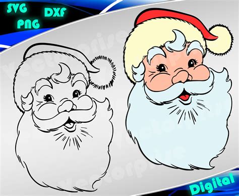 3522+ Santa Face Svg Cut File Easy to Edit