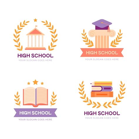 Free Vector | Hand drawn high school logo