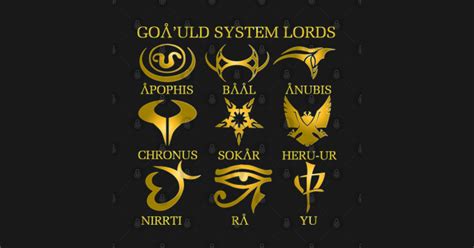 Goa'uld System Lords - Stargate Sg1 - Sticker | TeePublic