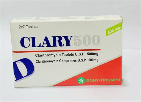 Clary 500mg Tablet (Clarithromycin) X14 | MedeCify