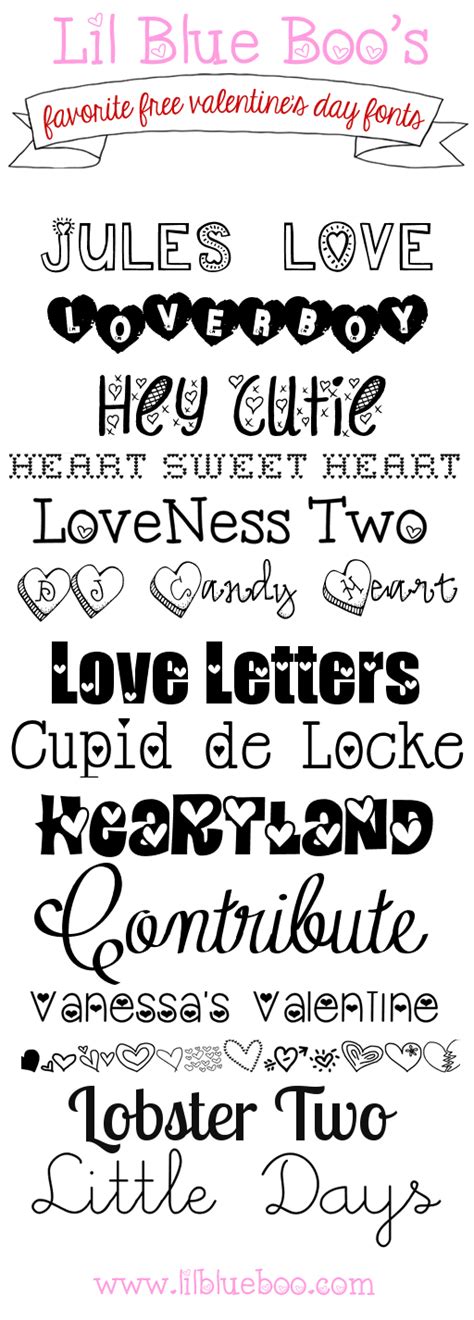 Favorite FREE Valentine's Day Fonts