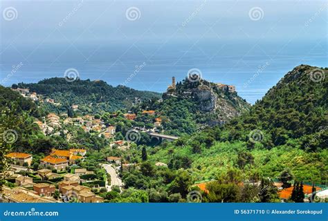 Panoramic View from Eze To the Sea. Travel Concept Stock Photo - Image ...