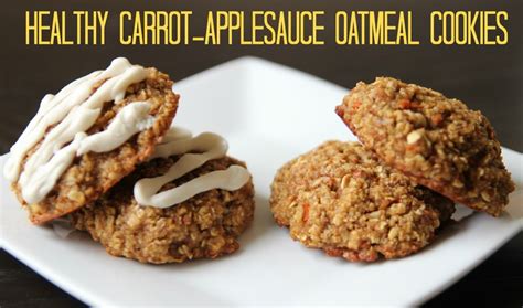 Healthy Carrot-Applesauce Oatmeal Cookies