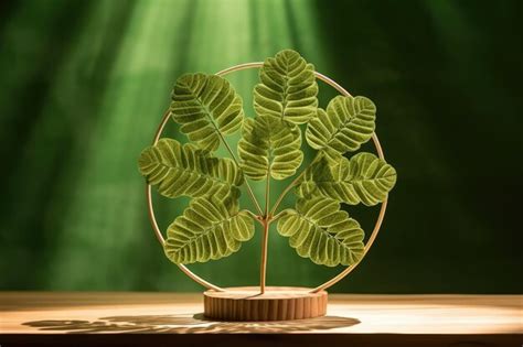 Premium AI Image | Natural Elegance Illuminated Kelor Tree Leaves ...