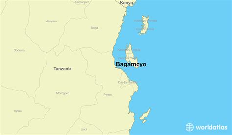 Where is Bagamoyo, Tanzania? / Bagamoyo, Pwani Map - WorldAtlas.com