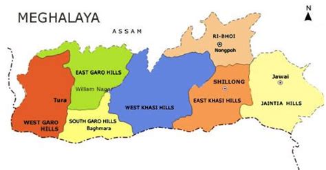 Political Map Of Meghalaya