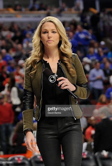 CBS sideline reporter Allie LaForce during the first half of a game ...