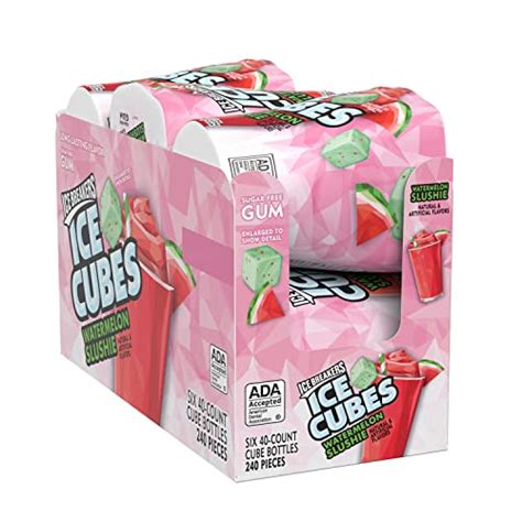 ICE BREAKERS ICE CUBES Watermelon Slushie Flavored, Made with Xylitol Sugar Free Chewing Gum ...